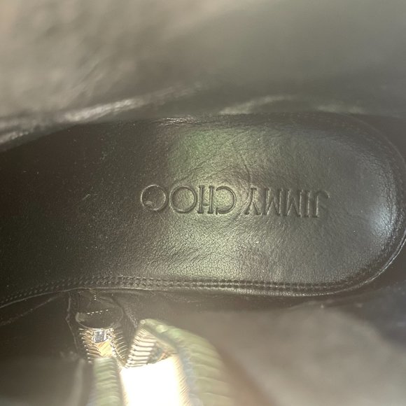 Jimmy Choo Patent Leather Ankle Boots w/ Studded Strap (W 9) - Picture 6 of 6